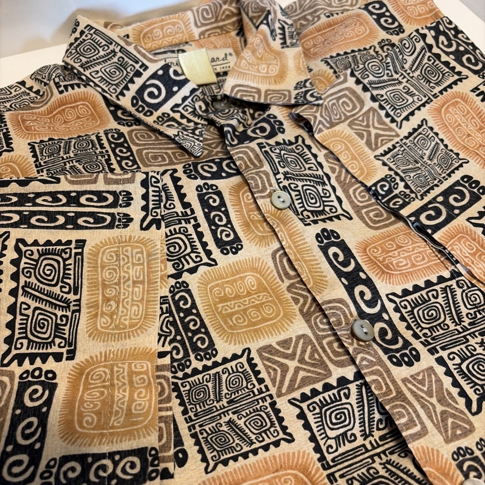 Tori Richard Men's M Short Sleeve Shirt Hawaiian AOP 100% Cotton Made in the USA